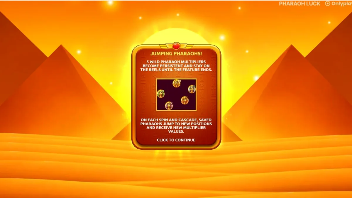 Pharaoh Luck mobile slot interface sa isang smartphone