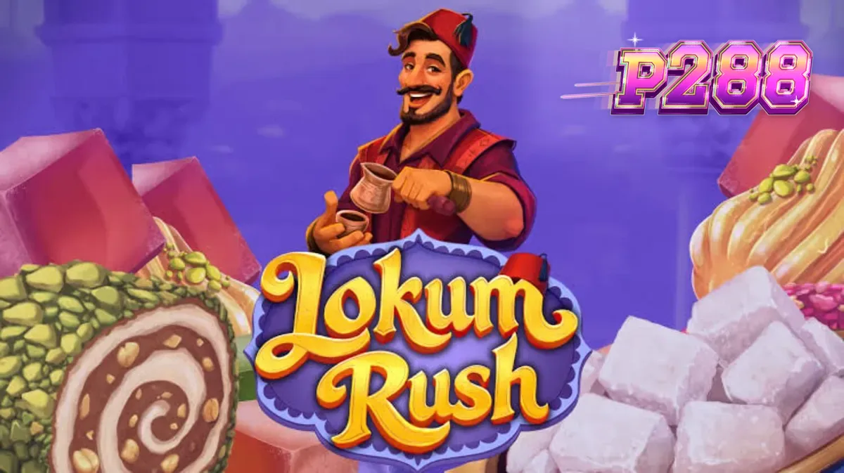 Makulay na disenyo ng Turkish sweetshop sa slot game na Lokum Rush